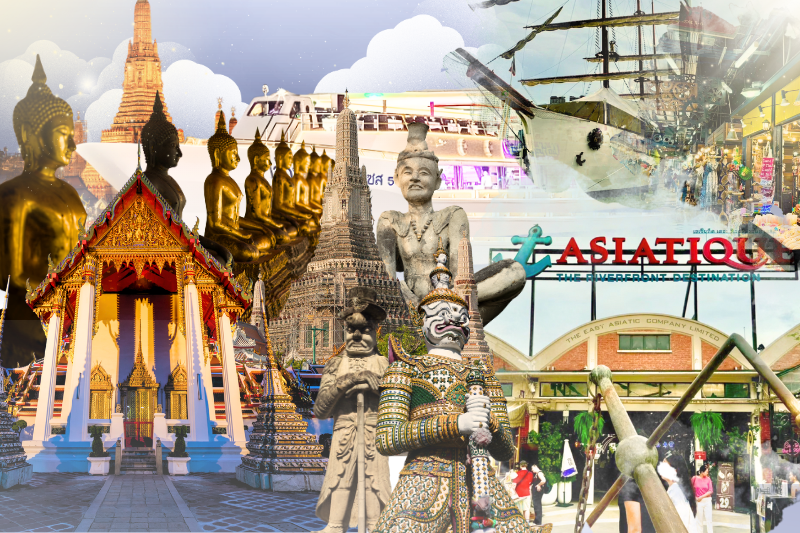 [HAFT DAY] 왓 포 & 왓 아룬 & 아시아 티크 & 디너 선셋(차오프라야 프린세스)